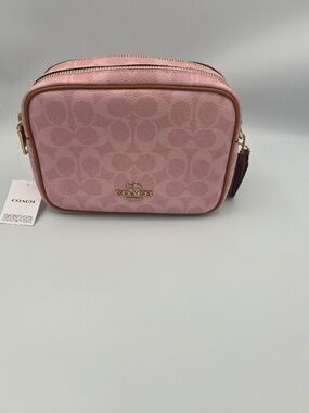 Coach Mini Carey Crossbody Bag In Signature Canvas With Charms